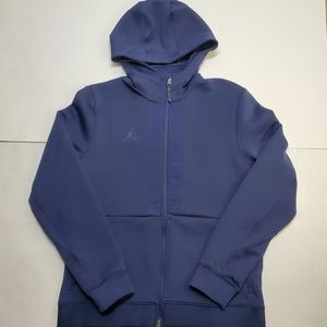 Brand New Jordan Team Basketball Full Zip Hoodie Navy Blue Jacket Men's Medium